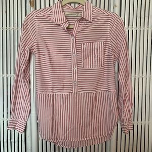 Abercrombie & Fitch Pink Mixed Striped Blouse